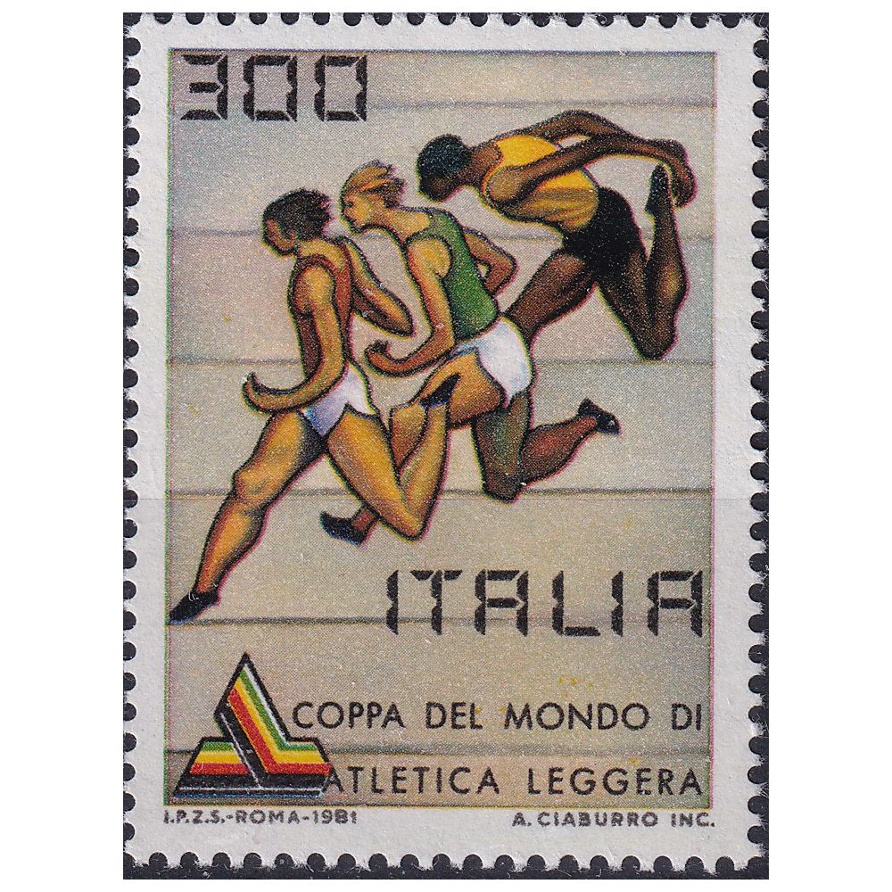 Francobolli Italia 1981 Coppa del Mondo di atletica leggera a Roma