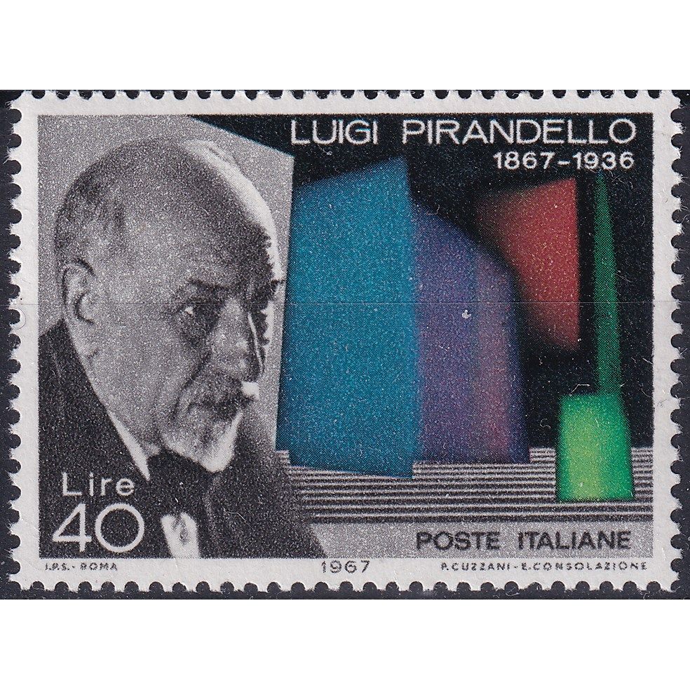 Francobolli Italia 1967 Centenario Della Nascita Di Luigi Pirandello
